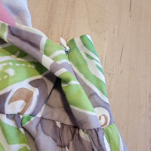 Vince Sundress Lined Empire Waist With Pockets Side Zip Size 4 Silk Cotton Blend - Picture 3 of 13